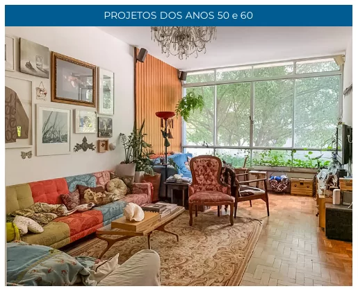 Clique e conheça os projetos dos anos 50 e 60 comercializados pela Imobiliária Mello Imóveis. Clique e Saiba mais